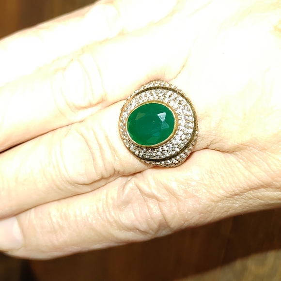 New Turkish Emerald Ring size 9 - Picture 5 of 8